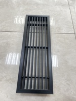 Grille linéaire en plastique moderne avec lames réglables noires pour la ventilation