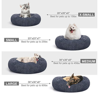 Neues Design Donut-Hundebett Luxuriöses Extra Großes Abnehmbares Waschbares Bezug-Matratzen-Set Großes Rundes Hundesofa