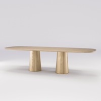 Nouveauté Meubles de luxe Tables de salle à manger Ensemble de table à manger rectangulaire Table en bois massif de chêne