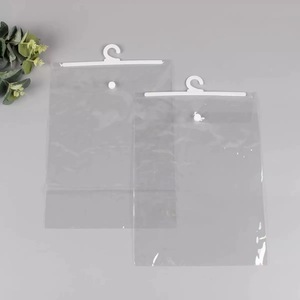 Transparent PVC Hanging Clothing <b>Bag</b> Snap Button Closure Dust Cover <b>Packaging</b> <b>Bag</b> - Product Image 2