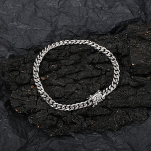 6Mm 8mm 10mm 12mm Stainless Steel Round Grinding Cuban <b>Anklet</b> - Product Image 2