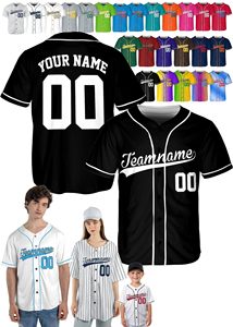 Jersey bisbol bergaris-garis kustom bersirkulasi pakaian olahraga dengan pilihan ukuran Plus nama pribadi dan kemeja angka untuk pria laki-laki - Product Image 4