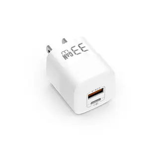 Adaptor pengisi daya cepat ponsel, colokan 33W PD tipe C USB C Dual Port Gan untuk iPhone iPad Samsung Google Switch