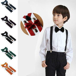 Epsilon bambini ragazzi <span class=keywords><strong>bretelle</strong></span> ragazze regolabili papillon Set <span class=keywords><strong>bretelle</strong></span> matrimonio cravatte Vintage accessori bambini <span class=keywords><strong>con</strong></span> papillon - Product Image 6