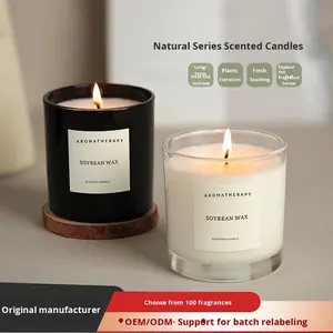 Vela perfumada de cera de soja de larga duración con aromaterapia de aceite esencial sin humo para dormitorio, baño, regalo de Navidad - Product Image 5