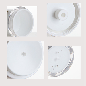 Wholesale Empty Pearl White 15ml 30ml 50ml Capacity Round Plastic <strong>Airless</strong> <strong>Pump</strong> <strong>Jar</strong> for Cosmetic Use - Product Image 4