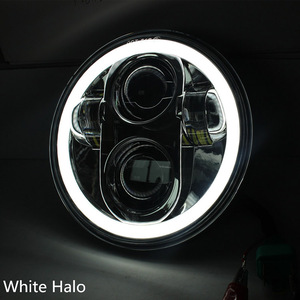 5.75 "Moto HA CONDOTTO <span class=keywords><strong>LA</strong></span> Lampadina Del Faro per Harley Dyna Sportster Victory Triumph Indiano Motor Faro Halo DRL Ambra Accendere <span class=keywords><strong>La</strong></span> Luce - Product Image 3