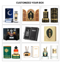 Flacons de parfum ronds transparents unisexes avec logo personnalisé, flacons de parfum cylindriques en verre vides avec boîte d'échantillons, ensemble de 30 ml, 50 ml, 100 ml