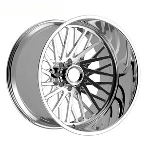 Rines de Aluminio Forjado de Perfil Bajo para Camioneta, 20-26 Pulgadas, 14J, Acabado Brillante Pulido, Multirradio, Ajuste Personalizado para F250 Bronco - Product Image 1
