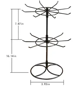 金属旋转首饰钥匙圈显示衣架循环站