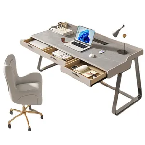 Light luxury style designer model slate study writing desk office or home desk