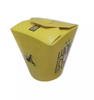 Boîte à emporter riz frit pâtes nouilles PE revêtement tasse jetable papier Kraft épais boîte à déjeuner