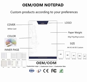 Blocs-Notes Personnalisés de Bureau A5, Carnets de Notes 8,5x11 avec Papier à En-Tête, Impression de Logo, Papier d'Écriture, Dessin et Mémos - Product Image 4