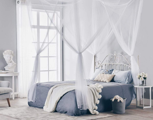 Moustiquaire de <span class=keywords><strong>lit</strong></span> rétractable en polyester à 2 supports, sans installation, pour chambre à coucher, vente en gros - Product Image 6