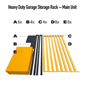 <span class=keywords><strong>Scaffalature</strong></span> in metallo industriale per garage e magazzini di media portata rastrelliera Boltless con 5 strati di ripiani in acciaio per imballaggio in cartone - Product Image 3
