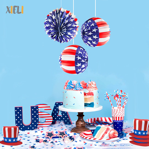 Xieli chúc mừng Ngày Độc Lập trang trí Tiệc Yêu Nước Treo Đèn Lồng Giấy - Product Image 2