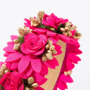 Diadema de Flores 3D de Tela en Oferta - Diadema Versátil con Incrustaciones de Resina, Dulce y Fresca para Uso Diario - Product Image 4