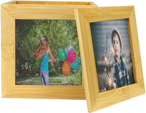 Tre Ảnh Cube Khung Hình Hộp Ảnh Hộp Lưu Niệm Bằng Gỗ Hộp Ảnh Khung Ảnh - Product Image 4