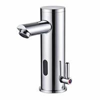 Robinet de lavabo commercial en laiton à capteur sans contact avec réglage manuel de la température et activation infrarouge intelligente