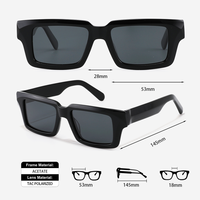 Lunettes de soleil TFB tendance et stylées, polarisées UV400, monture TR90 carrée surdimensionnée, style œil de chat, collection premium, best-seller