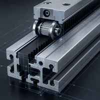 Rail en aluminium personnalisé à entraînement par courroie de distribution, fabriqué à partir de CAD |   Guide linéaire RGV pour extrusion par impression