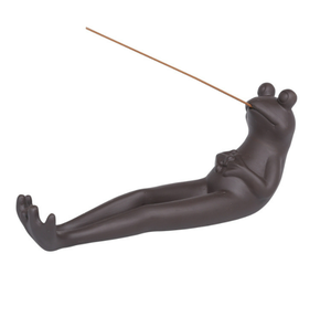 Quemador de <span class=keywords><strong>Incienso</strong></span> de Cerámica con Forma de <span class=keywords><strong>Rana</strong></span>, 21*6*9cm, para Aromaterapia, con Soporte para Varillas de <span class=keywords><strong>Incienso</strong></span> de Sándalo - Product Image 1