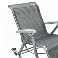 Chaise à bascule pliante portable de haute qualité pour le camping, avec cadre en acier inoxydable écologique, durable, pour patio, pelouse et piscine