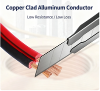 RVB Kupfer-Aluminium-Verbundkabel Rot-Schwarz Zweikerniges Parallelkabel Flexibles PVC-Mantel 2,5mm Überkopf-Überwachungs-Stromkabel 12V
