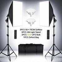 Kit de Studio Photo Professionnel avec Boîte à Lumière 50x70CM et Éclairage