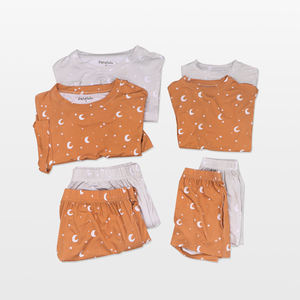 Pijamas Infantis de Qualidade Premium Antibacterianos em Bambu Natural, Conjuntos de Pijamas Ecológicos para Mãe e Filhos, Meninos Bebês - Product Image 2