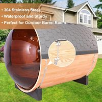 Sauna extérieur en bois de cèdre à 6 places, design moderne, bois de pruche traité thermiquement avec fonction de vapeur humide pour une utilisation en matière de santé
