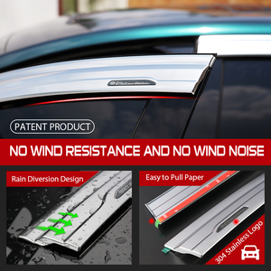 Pluggable Rain <strong>Deflector</strong> Side Window <strong>Deflectors</strong> In-window Channel Rain Guards Sun Rain Guards Wind <strong>Deflector</strong> For Honda Civic