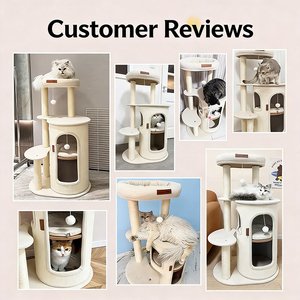 Nuovi <span class=keywords><strong>Prodotti</strong></span>: Albero per Gatti Moderno Salvaspazio a Più Livelli in Sisal con Cuccia e Struttura per Arrampicata, Ideale per Piccoli Appartamenti - Product Image 6