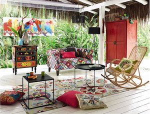 Sedia a Dondolo in Rattan Sintetico per Balcone e Soggiorno, <span class=keywords><strong>Mobili</strong></span> da Esterno in Polyrattan per Casa e Cameretta - Product Image 6