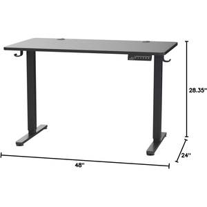Escritorio eléctrico ajustable en altura de 47,2 x 23,6 pulgadas, escritorio para computadora, para oficina en casa, color negro - Product Image 2