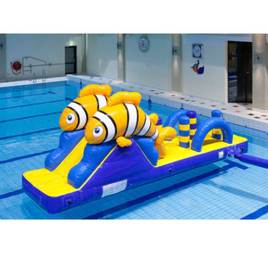 Système de course aquatique <span class=keywords><strong>gonflable</strong></span> pour <span class=keywords><strong>piscine</strong></span> avec toboggan sur le thème des animaux marins, pour enfants et familles - Product Image 1