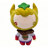 Vêtements personnalisés pour poupées mascottes en peluche : T-shirt à motif hamburger et écharpe en forme de nourriture pour habiller les jouets en peluche de dessins animés