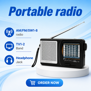 <span class=keywords><strong>Radio</strong></span> Portatile Mini 12 Bande AM FM SW <span class=keywords><strong>TV</strong></span> con Logo Personalizzato OEM, Stampo Privato, Certificazione CE, <span class=keywords><strong>in</strong></span> Plastica ABS, Vendita all'Ingrosso - Product Image 1