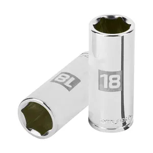 Juego de Llaves de Tubo de 6 Puntas, 18 mm de Largo, Accionamiento de 3/8'', Marca TRUPER - Product Image 1