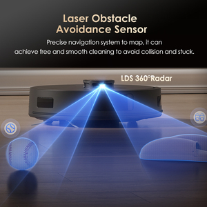 Aspirateur robot automatique rechargeable 3-en-1 intelligent tout-en-un avec aspiration de 2000 Pa et nettoyage des bords - Product Image 2