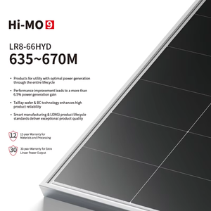 Pannelli Solari Longi LR8-66HYD 635~670M al Miglior Prezzo, 635W 640W 645W 650W 655W 660W 670W, Pannello Fotovoltaico Longi Solar Energy Hi-mo 9 - Product Image 2
