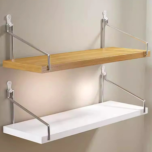 <span class=keywords><strong>Étagère</strong></span>s flottantes réglables en <span class=keywords><strong>bois</strong></span> pour la décoration intérieure des enfants Supports muraux en <span class=keywords><strong>métal</strong></span> pour salle de bain <span class=keywords><strong>Garage</strong></span> Stockage de bijoux MDF durable - Product Image 1