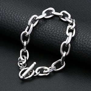 Bracelet à boucle OT yunnique en acier inoxydable, chaîne épaisse, bijoux hip hop pour hommes, cadeau, 19CM 20CM 21CM 22CM - Product Image 4