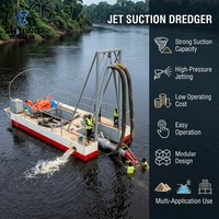 Drague à aspiration diesel haute efficacité pour l'extraction minière de l'or en rivière