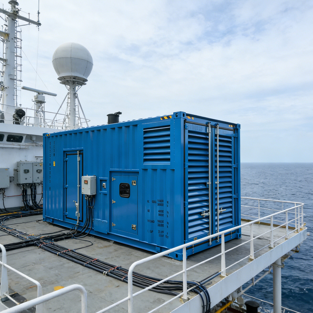Container Type Silent Diesel Generator 1200KW 1.2MW Industrial Commercial Standby Power 3 Phase Electric Power Generation