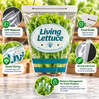 Sacs en CPP perforés de qualité alimentaire supérieure pour les acheteurs en gros de produits alimentaires et horticoles