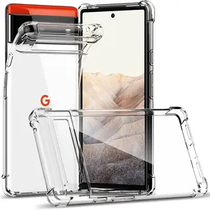 Mới Đến Siêu Mỏng Chống Sốc Vỏ Điện Thoại Trong Suốt Ốp Lưng Cho Google Pixel 6 Pro Hulle