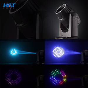 Faro mobile Sharpy impermeabile da 380W con funzione Halo e LED circolare frontale - Product Image 3