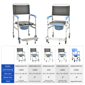 <span class=keywords><strong>Chaise</strong></span> de douche et de toilette réglable en hauteur en acier carbone, <span class=keywords><strong>chaise</strong></span> de toilette portable pour personnes âgées et handicapées, montage sans outil - Product Image 3
