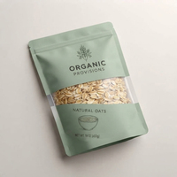 Sachet Doypack refermable mat en PET/PE laminé avec fermeture éclair et fenêtre pour l'emballage de céréales et de snacks en détail